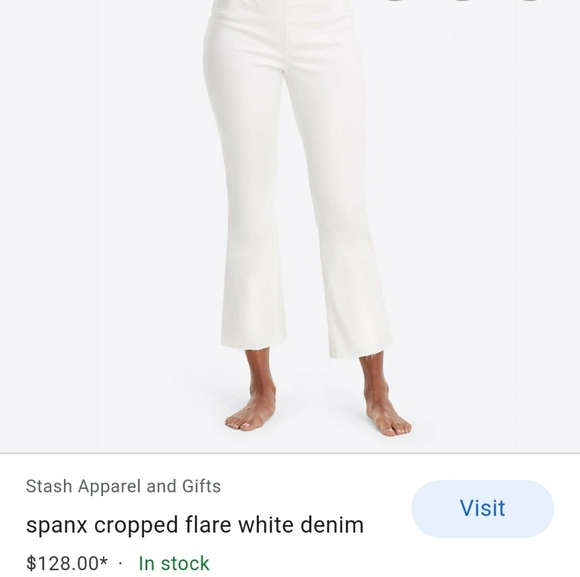 Spanx white jeans frayed hem Clearance
